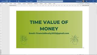 Time Value of Money Lecture- 1 MBA/BBA Banking & Finance viral trending fm cf bf tvm yt feed