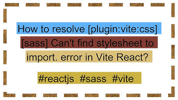 How to resolve [plugin:vite:css] [sass] Can