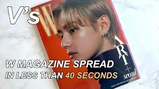 🌟 BTS V W Korea Photo Spread Page by Page in 40 Seconds (4K) 🔥 #btsarmy #bangtan #kimtaehyung #btsv