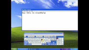 SlashHelp How to use the On Screen Keyboard in Windows XP
