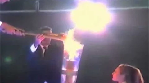 David Becham Bringing The Olympic Torch To London England