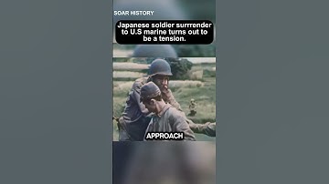Okinawa Island:Japanese soldier surrender to US marine during ww2 #ww2 #history #military