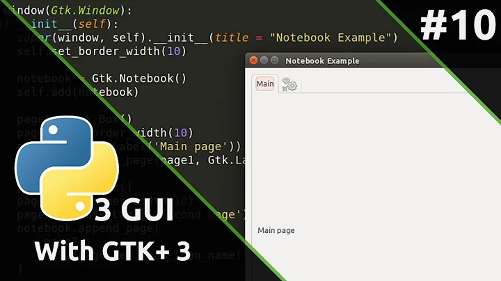 Python3 GUI with GTK+ 3 #10 สร้าง Tab content ด้วย Gtk.Notebook