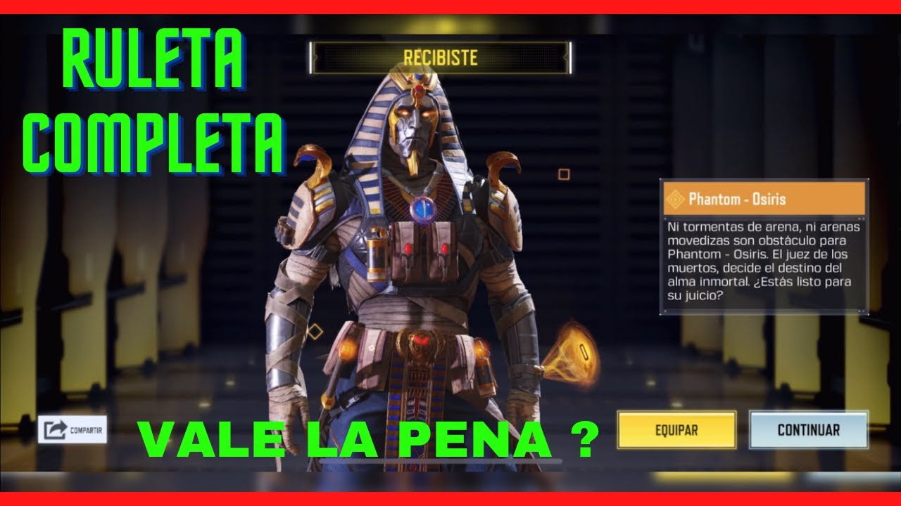 Ruleta CODM Phantom Osiris 4K Call Of Duty Mobile