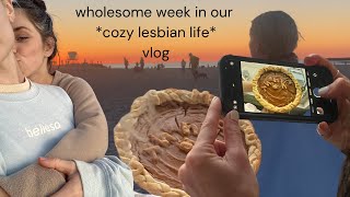 Cozy Lesbian Couple Vlog: Vegan Thanksgiving | Jenna Larson