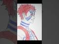 draw Akaza #demonslayer #anime #arts #shorts