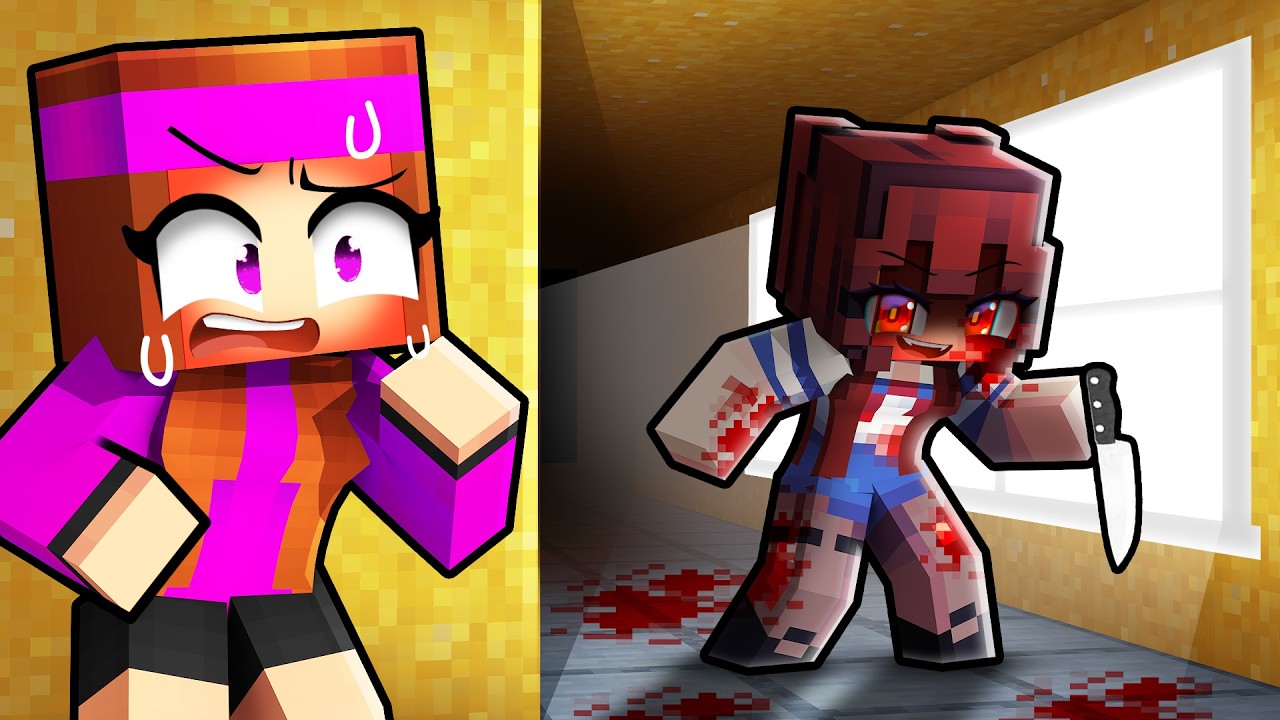 Une Yandere veut me Tuer à l'école sur Minecraft !