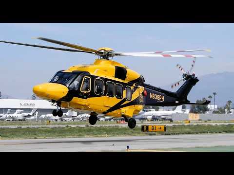 Leonardo AW189 Start-Up, Takeoff & Land - PHI Aviation Helicopter - AgustaWestland N838PH
