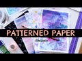 HOW TO MAKE DECORATIVE PAPER AT HOME 💜 PATTERNED PAPER SHEETS ✨ EASY ART JOURNAL BACKGROUNDS (ASMR)