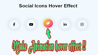 How To Create Social Media Buttons Hover Effect Only HTML and CSS.