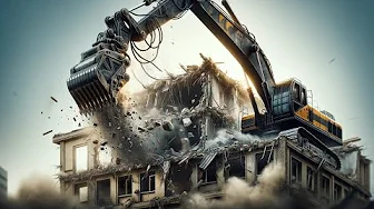 1 Hour Extreme Powerful And Dangerous Excavator Demolishing Building,Idiots Heavy Equipment Operator
