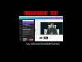 How to Create Transparent Text Effect in Canva#easycanva