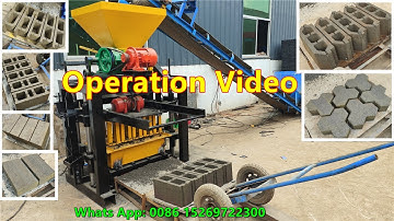 Operation video for QT40-1 small manual concrete block making machine for cement paving bricks