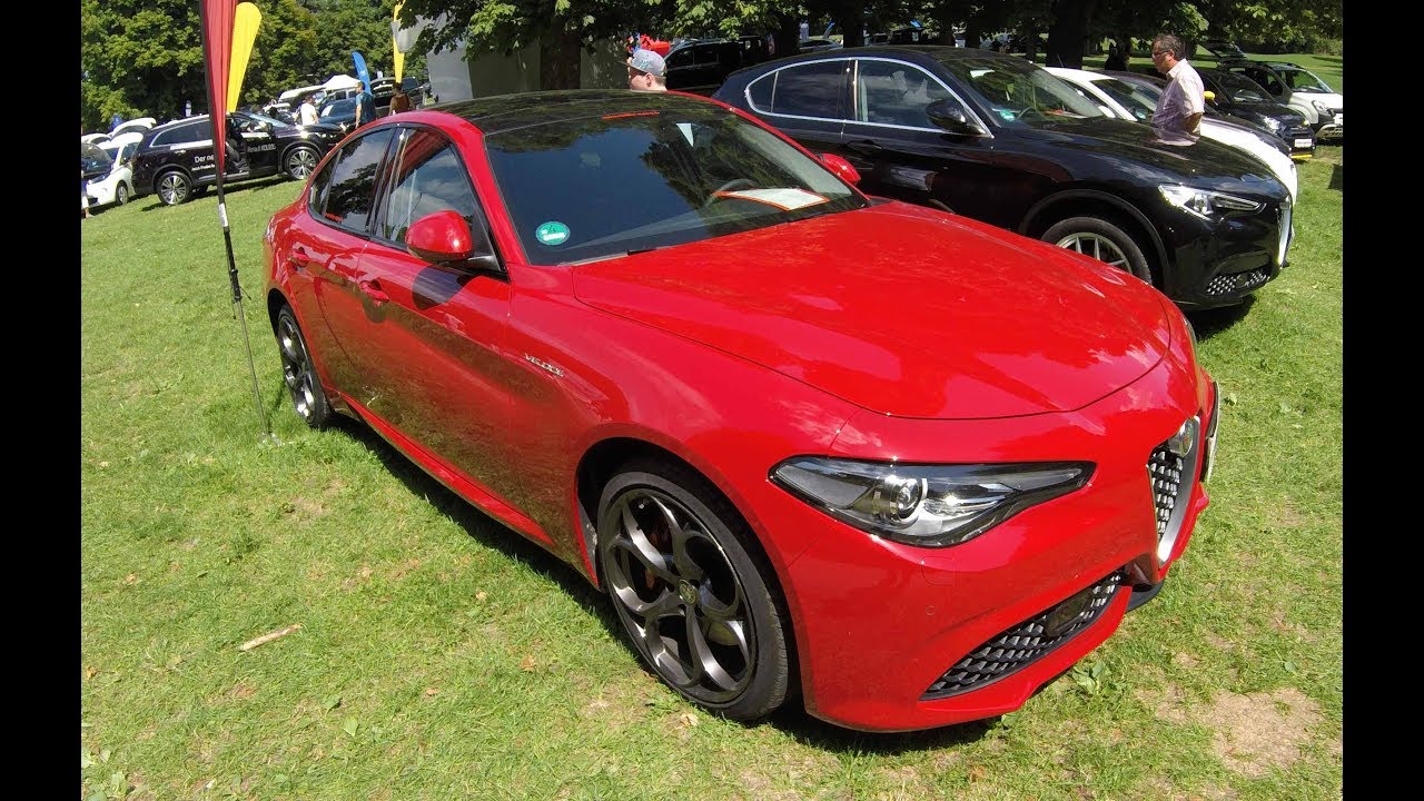 Alfa Romeo Giulia Veloce Q4 Red Colour New Model 2017 Walkaround Interior