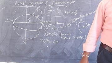 ellipse# axillary circle#eccentric angle jee by ggopalreddy