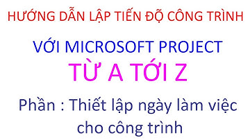LẬP TIẾN ĐỘ VỚI MS PROJECT - THIẾT LẬP NGÀY LÀM VIỆC CHO CÔNG TRÌNH | Biện pháp & quy trình thi công