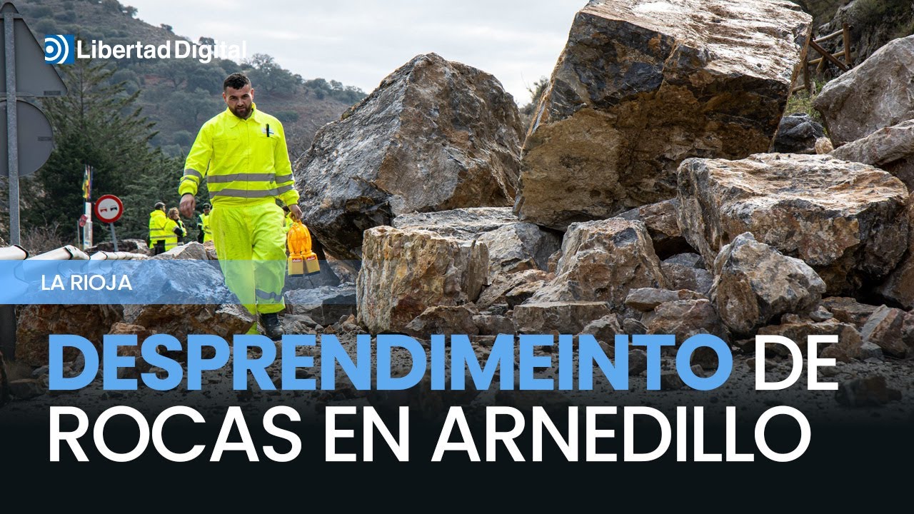Desprendimiento de rocas bloquea la LR-115 e incomunica Arnedillo durante varios días