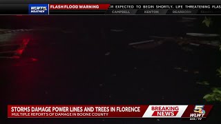 Damage reported in Florence, Kentucky, after strong storms