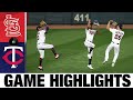 Homer Bailey fans 4 in Twins debut in win | Cardinals-Twins Game Highlights 7/28/20