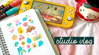☀ STUDIO VLOG 23 ☀ Making Animal Crossing Stickers, Hitting 30k, A Special Package, & more!