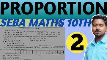 PROPORTION MATHEMATICS CLASS 10TH| |REVISION-1 SEBA BOARD MATRIC HSLC-2021| (IN HINDI) Part-2