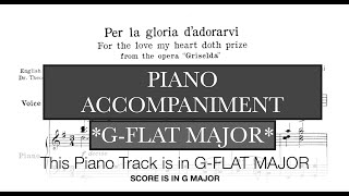 Per la gloria d'adorarvi (G. Bononcini) - Gb/G-Flat Major Piano Accompaniment *Viewer Request*