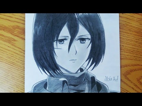 How to draw mikasa ackerman step by step 2021 [ Attack on titan / shingeki  no kyojin ] 