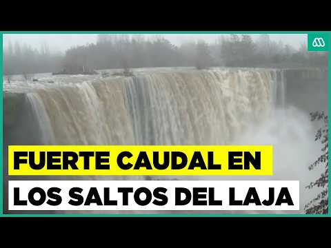 Saltos del Laja a toda capacidad: Sistema frontal aumenta el caudal de las cascadas