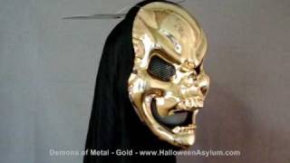 HalloweenAsylum.com Demons of Metal - Gold Mask
