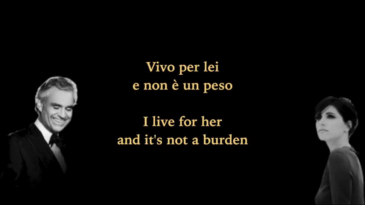 Andrea Bocelli, Vivo per lei ft. Giorgia (lyrics & translate) 