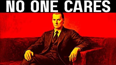 When You Accept No One Cares, Everything Changes | Machiavelli Psychology