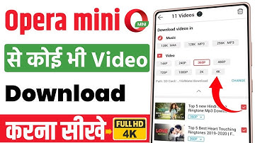 How to download video in opera mini | opera mini se video download kaise kare