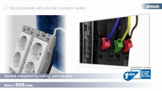 Electrical sockets. Easy and fast installation thanks to 1 click connection system | Simon 500 Cima