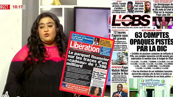 Revue des titres de ce vendredi 9 mai 2025 avec Mamy Samb