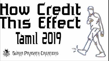 How To Create/make This Effect Tamil 2019 | Surya Prasath Creations