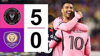 MESSI & SUAREZ SCORES BRACE | Inter Miami vs Orlando City 50 | Highlights & Goals 2024