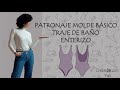 patronaje molde básico traje de baño enterizo* rápido y fácil