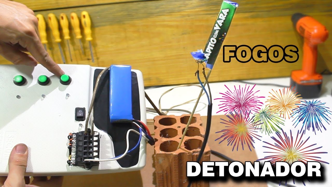 Projetando e construindo um detonador de FOGOS DE ARTIFÍCIOS (CASEIRO)