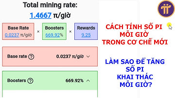 Pi Network: Cách Tính Số Pi Mỗi Giờ trong cơ chế mới. Cách tăng tốc độ khai thác Pi mỗi giờ.