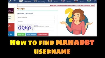 How to get login Id /  username of MAHADBT  for scholarship ; follow steps to get.