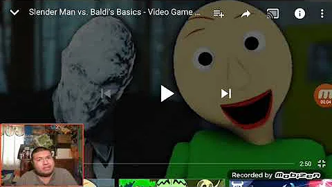 React to VGRB:  Slender man vs Baldi's basic