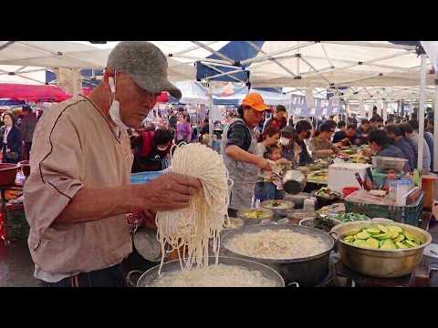 시장 사람들 전부 여기로?! 장날마다 터지는 전설의 국수집 Korean street food