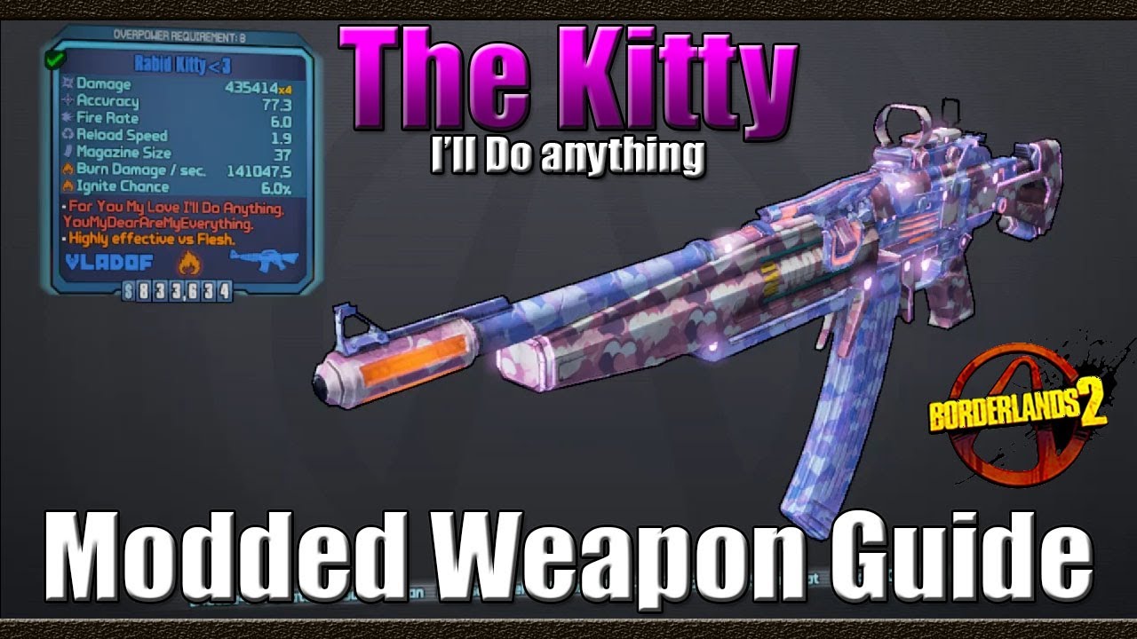Borderlands 2 | The Kitty | I'll Do Anything | Modded Weapon Guide ...
