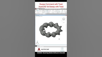 Sweep Command with Twist | AutoCAD 3d Sweep with Twist #AutoCADSweepwithTwist #AutoCADSweepTwist
