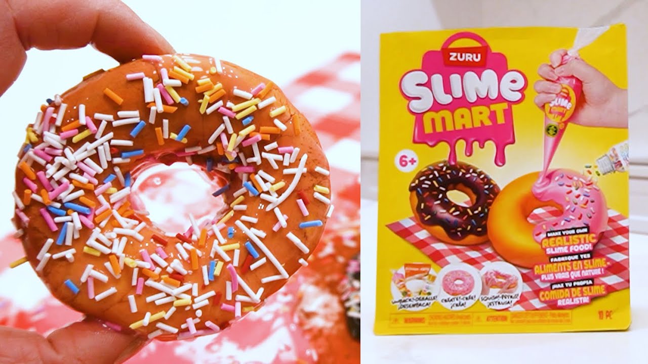 Satisfying SLIME Food! DoNUT Eat! Realistic Slime Food! Zuru Slime Mart Donut Kit!