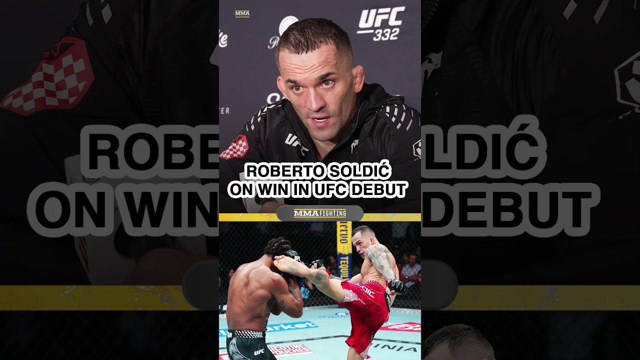 "It was a good fight" - Roberto Soldić REACTS to winning his #UFC debut at #UFC332