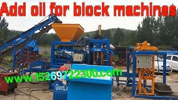 teach you where to add oil for QT4-18 automatic hydraulic block machine gear box