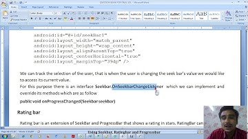 ANDROID LECTURE 29 | UNIT 2 CH 4 | SEEKBAR