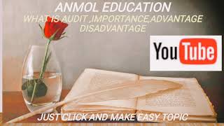 WHAT IS AUDIT , IMPORTANCE , ADVANTAGE , DISADVANTAGE  IN URDU WITH SIMPLE WAY .