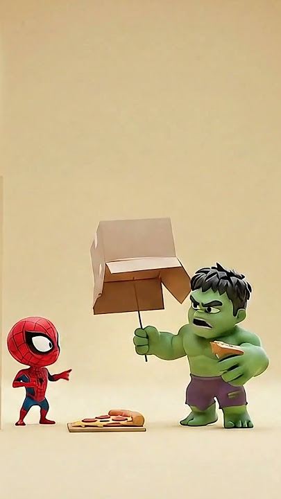 Spider-Man’s Pizza Trap FAILS on Mini Hulk! 🍕😂 #cartoon #spiderman #shorts